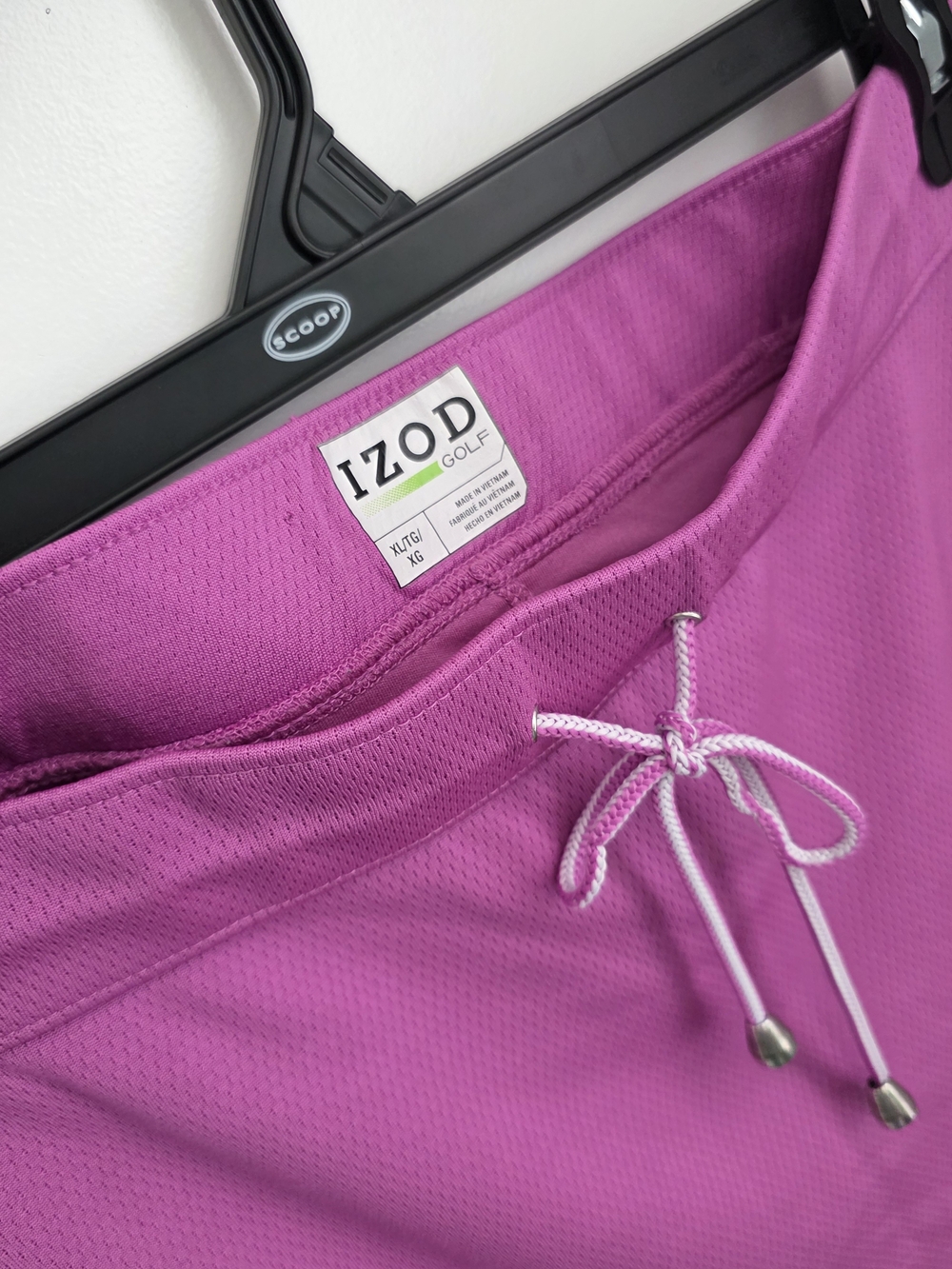 Izod Pink Golf Skort with White Drawstring - Picture 2 of 5